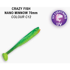 Силиконовая приманка Crazy Fish Nano Minnow 2,8 / 53-70-C12-7 / Креветка+Кальмар (5 шт.)