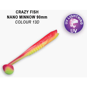 Силиконовая приманка Crazy Fish Nano Minnow 3,5 / 54-90-13d-7 / Креветка+Кальмар (5 шт.)