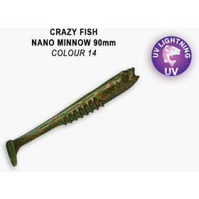Силиконовая приманка Crazy Fish Nano Minnow 3,5 / 54-90-14-7 / Креветка+Кальмар (5 шт.)