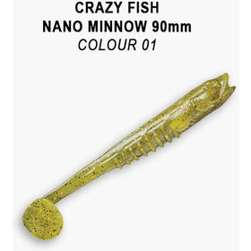 Силиконовая приманка Crazy Fish Nano Minnow 3,5 / 54-90-1-7-F / Креветка+Кальмар (5 шт.)