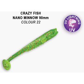 Силиконовая приманка Crazy Fish Nano Minnow 3,5 / 54-90-22-7-F / Креветка+Кальмар (5 шт.)