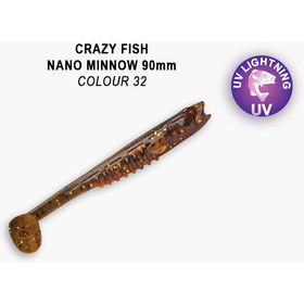 Силиконовая приманка Crazy Fish Nano Minnow 3,5 / 54-90-32-7 / Креветка+Кальмар (5 шт.)