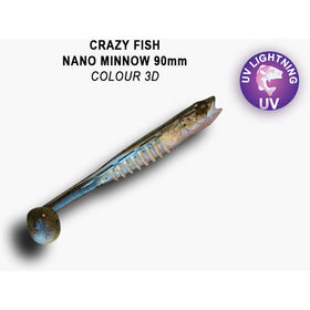 Силиконовая приманка Crazy Fish Nano Minnow 3,5 / 54-90-3d-7-F / Креветка+Кальмар (5 шт.)