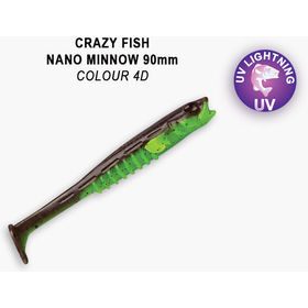 Силиконовая приманка Crazy Fish Nano Minnow 3,5 / 54-90-4d-7 / Креветка+Кальмар (5 шт.)