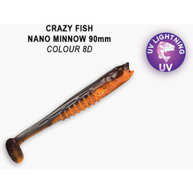 Силиконовая приманка Crazy Fish Nano Minnow 3,5 / 54-90-8d-7 / Креветка+Кальмар (5 шт.)