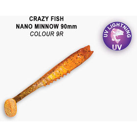 Силиконовая приманка Crazy Fish Nano Minnow 3,5 / 54-90-9-7 / Креветка+Кальмар (5 шт.)