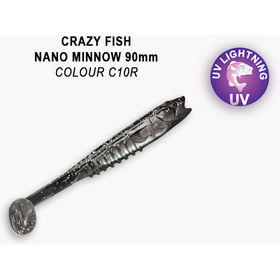 Силиконовая приманка Crazy Fish Nano Minnow 3,5 / 54-90-C10R-7 / Креветка+Кальмар (5 шт.)