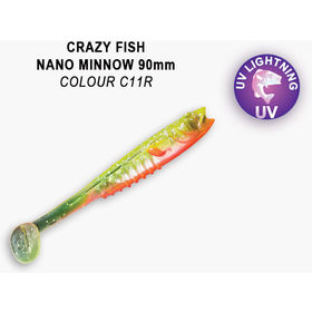 Силиконовая приманка Crazy Fish Nano Minnow 3,5 / 54-90-C11R-7 / Креветка+Кальмар (5 шт.)