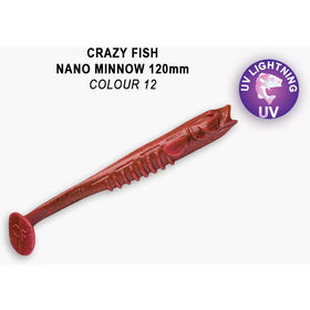 Силиконовая приманка Crazy Fish Nano Minnow 5 / 55-120-12-7-F / Креветка+Кальмар (4 шт.)