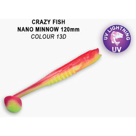 Силиконовая приманка Crazy Fish Nano Minnow 5 / 55-120-13d-7-F / Креветка+Кальмар (4 шт.)