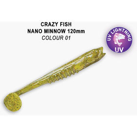 Силиконовая приманка Crazy Fish Nano Minnow 5 / 55-120-1-7-F / Креветка+Кальмар (4 шт.)
