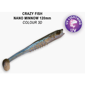 Силиконовая приманка Crazy Fish Nano Minnow 5 / 55-120-3d-7-F / Креветка+Кальмар (4 шт.)