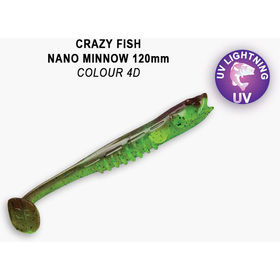 Силиконовая приманка Crazy Fish Nano Minnow 5 / 55-120-4d-7 / Креветка+Кальмар (4 шт.)