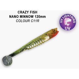 Силиконовая приманка Crazy Fish Nano Minnow 5 / 55-120-C11R-7 / Креветка+Кальмар (4 шт.)