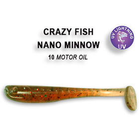 Силиконовая приманка Crazy Fish Nano Minnow 1,6 / 6-40-10-5 / Ж.Чеснок (8 шт.)