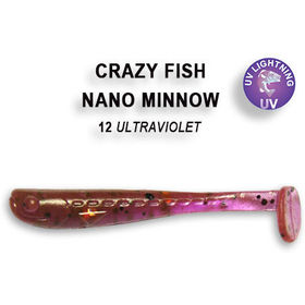 Силиконовая приманка Crazy Fish Nano Minnow 1,6 / 6-40-12-5 / Ж.Чеснок (8 шт.)