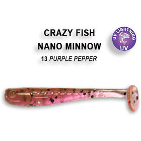 Силиконовая приманка Crazy Fish Nano Minnow 1,6 / 6-40-13-5 / Ж.Чеснок (8 шт.)
