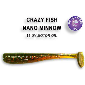 Силиконовая приманка Crazy Fish Nano Minnow 1,6 / 6-40-14-6 / Кальмар (8 шт.)