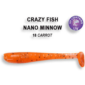 Силиконовая приманка Crazy Fish Nano Minnow 1,6 / 6-40-18-4 / Креветка (8 шт.)