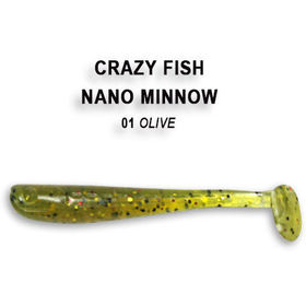 Силиконовая приманка Crazy Fish Nano Minnow 1,6 / 6-40-1-5 / Ж.Чеснок (8 шт.)