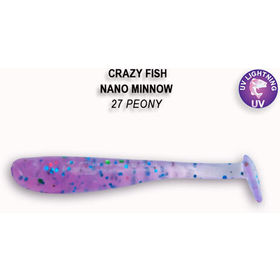 Силиконовая приманка Crazy Fish Nano Minnow 1,6 / 6-40-27-6 / Кальмар (8 шт.)
