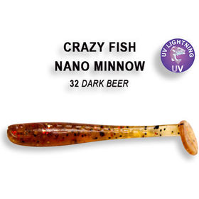 Силиконовая приманка Crazy Fish Nano Minnow 1,6 / 6-40-32-6 / Кальмар (8 шт.)