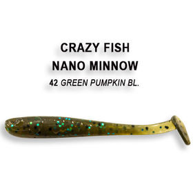 Силиконовая приманка Crazy Fish Nano Minnow 1,6 / 6-40-42-6 / Кальмар (8 шт.)