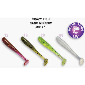 Силиконовая приманка Crazy Fish Nano Minnow 1,6 / 6-40-М47-6 / Кальмар (8 шт.)
