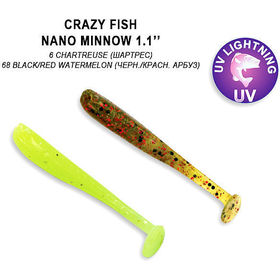 Силиконовая приманка Crazy Fish Nano Minnow 1,1 / 68-27-6/68-5 / Чеснок (16 шт.)