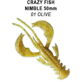Силиконовая приманка плавающая Crazy Fish Nimble 2 / 50-50-1-6-F / Кальмар (8 шт.)