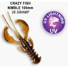 Силиконовая приманка Crazy Fish Nimble 4 / 43-100-26-6 / Кальмар (9 шт.)