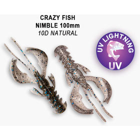 Силиконовая приманка Crazy Fish Nimble 4 / 43-100-3d-6-V / Кальмар (5 шт.)
