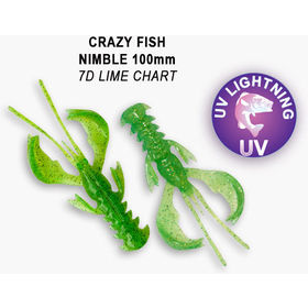 Силиконовая приманка Crazy Fish Nimble 4 / 43-100-7d-6 / Кальмар (9 шт.)