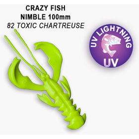 Силиконовая приманка Crazy Fish Nimble 4 / 43-100-82-6 / Кальмар (9 шт.)