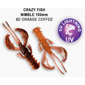 Силиконовая приманка Crazy Fish Nimble 4 / 43-100-8d-6 / Кальмар (9 шт.)