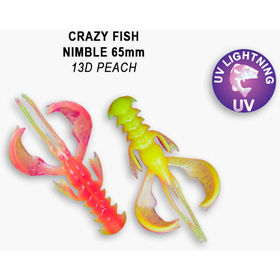 Силиконовая приманка Crazy Fish Nimble 2,5 / 44-65-13d-6 / Кальмар (7 шт.)