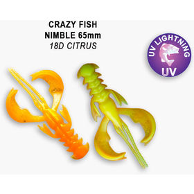 Силиконовая приманка Crazy Fish Nimble 2,5 / 44-65-18d-6 / Кальмар (7 шт.)