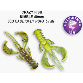 Силиконовая приманка Crazy Fish Nimble 2,5 / 44-65-30d-6 / Кальмар (7 шт.)