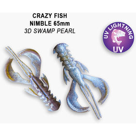 Силиконовая приманка Crazy Fish Nimble 2,5 / 44-65-3d-6 / Кальмар (7 шт.)