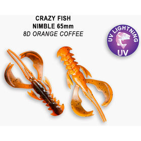 Силиконовая приманка Crazy Fish Nimble 2,5 / 44-65-8d-6 / Кальмар (7 шт.)