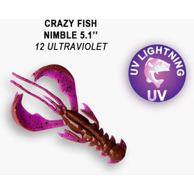 Силиконовая приманка Crazy Fish Nimble 5 / 45-125-12-6 / Кальмар (3 шт.)