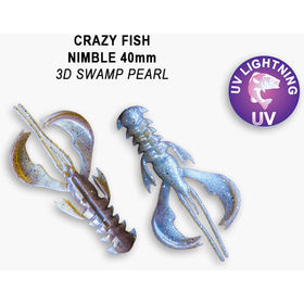 Силиконовая приманка Crazy Fish Nimble 1,6 / 49-40-3d-6 / Кальмар (9 шт.)