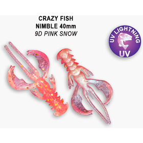 Силиконовая приманка Crazy Fish Nimble 1,6 / 49-40-9d-6 / Кальмар (9 шт.)
