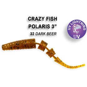 Силиконовая приманка Crazy Fish Polaris 3 / 24-68-32-4 / Креветка (8 шт.)