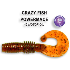 Силиконовая приманка Crazy Fish Power Mace 1,6 / 10-4-10-5 / Ж.Чеснок (8 шт.)