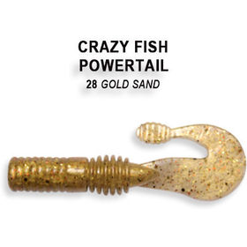 Силиконовая приманка Crazy Fish Powertail 2,8 / 4-7-28-4 / Креветка (5 шт.)