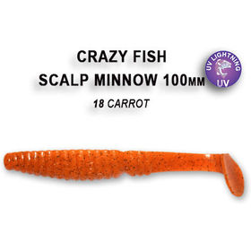 Силиконовая приманка Crazy Fish Scalp Minnow 4 / 18-100-18-6 / Кальмар (4 шт.)
