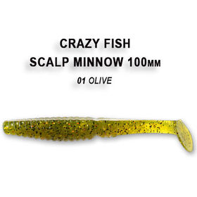 Силиконовая приманка Crazy Fish Scalp Minnow 4 / 18-100-1-6 / Кальмар (4 шт.)