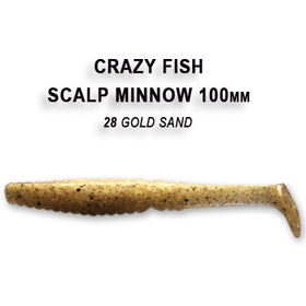 Силиконовая приманка Crazy Fish Scalp Minnow 4 / 18-100-28-4 / Креветка (4 шт.)