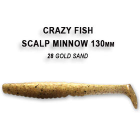 Силиконовая приманка Crazy Fish Scalp Minnow 5,5 / 19-130-28-4 / Креветка (4 шт.)